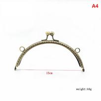 8.5/10.5/12.5/15/20.5cm Pasidaryk pats metalinis puslankio rėmelis piniginės rankena monetų krepšiams metalinis užsegimas-rėmelis priedai 15cm