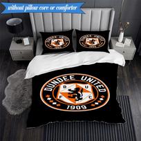 3PCS Dundee United Crest Printed Soft Bedding Set,Including 1pc Duvet Cover And 2pcs Pillowcases Perfect for Bedroom, Dormitory, Fan gift 140cmx200cm