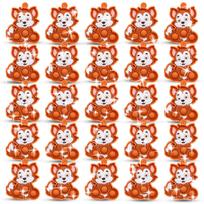 Pioneer Rat Bubble Keychain Set: Epoxy Resin Pop-It Stress Relief Toy & Animal Pendant orange
