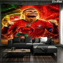 Cristiano Ronaldo Wall Tapestry Aesthetic Wall Hanging Printed Fabric Blanket Decorative Tapestries for Bedroom Living Room Home Decor 150cm x 200cm