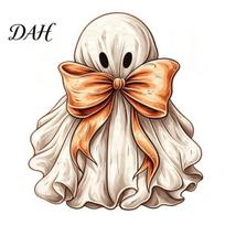 Wood Pumpkin Sign Halloween Wooden Ghost Ornament with Pattern, Double Sided Desktop Decoration, Small Craft Spooky Tiered Tray Decor, Tabletop