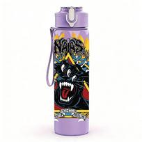 1PC Colorful Monster A 750ml sports water bottle leakproof straw lid outdoor office home violetinė