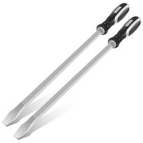 1/2 Pcs Extended Demolition Screwdriver 22.24 Inch Chrome Vanadium Steel Heavy Duty Slotted Screwdriver Set for Car Repair Tools grey 2pcs