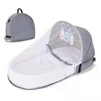 Crib Newborn Baby Bionic Isolation Bed Anti-mosquito Folding Bed in Bed Convenient Outdoor Travel Bed Wholesale gray