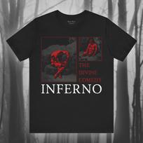 The Divine Comedy: Inferno, Dante Alighieri T-shirt, Gustave Dore Art Shirt, Hell Tshirt, Vintage Art, Creepy Gothic Unisex Short Sleeve 4XL black