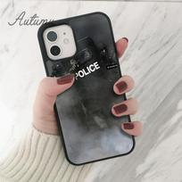 Police Phone Case for iPhone 11 12 13 14 Pro Max mini X XR XS SE 2020 5 6S 7 8 Plus Samsung Galaxy S21 S22 Cover shell Samsung S22ultra black