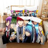 Kuroko krepšinio patalynės komplektas Viengulis Twin Pilnas Queen King Dydžio Lovos Komplektas Suaugusiems Vaikams Miegamojo Antklodės Užvalkalų Rinkiniai 3D Spausdinimo Anime 70x133cm 2pcs beige