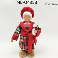 12 colių mielas Kalėdų Senelio pliušinis žaislas - Kalėdinė vitrinos puošmena red