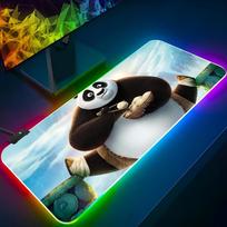 Kung Fu Panda pelės kilimėlis Žaidimų RGB pelės kilimėlis Apšviesta klaviatūra Žaidėjos mergaitė XXL Mielas nešiojamojo kompiuterio kilimėlis Stalo kilimėliai Stalo kilimėlis RGB600x300x4mm