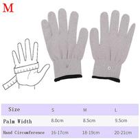 1Pair Conductive Silver Fiber Electrode Gloves Pads Electrotherapy Massage