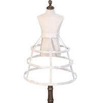 Elastic Waist Hooped Slip For Girls Dresses 45cm Length Reusable Tulle Petticoat Special Event 1 balta