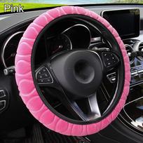 Automobilio dekoracija Elastingas Neslystantis Šiltas Pliušinis Minkštas Trimatės Automobilio Vairo Užvalkalas