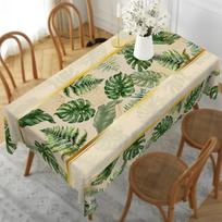 Summer Tropical Palm Leaves Reusable Tablecloth for Table Decor Reusable Waterproof Tablecloth Wedding Party Decorations 90x140cm