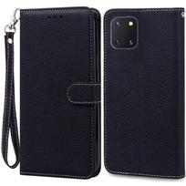 Note 10 Lite dėklas Samsung Galaxy Note 10 Lite dėklas piniginė odinis atverčiamas dėklas Samsung Note 10 Lite dangtelis Coque Fundas Galaxy Note 10 Lite black