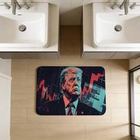 2025 Donald T-Trump Bathroom Mat Kids Room Bedroom Decoration Balcony Anti-Slip Doormat Living Room Welcome Rug 40cm x 60cm black