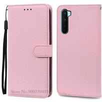 Oneplus Nord AC2003 dėklas One plus Nord odinis atverčiamas piniginės dėklas Oneplus Nord 5G dėklui AC2001 telefono dėklas Coque Fundas For Oneplus Nord 5G rožinė