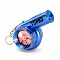Keychain with Rotating Impeller Lightup Fan Realistic Blue Turbo Keychain blue