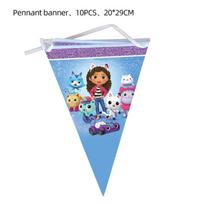 Gabby Theme Birthday Party Favor Supplies Keychain Sticker Slap Bracelets for Balloon Goodie Bag Fillers Classroom Reward Prizes white