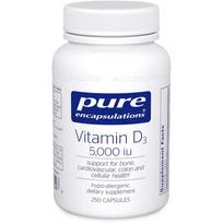 Pure Encapsulations Vitamin D3 5000 IU Capsules 1 pcs 250 Tablets