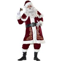 Unisex Kalėdų Senelio Kostiumo Rinkinys Suaugusiems Kalėdinio vakarėlio Pasirodymo Apranga S-6XL 4XL white
