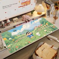 Crayon Shinchan Mouse Pad Large Kawaii Anime Desk Pad Cute Cartoon Student Desk Mat Custom Computer Keyboard Rug 800x300x3mm