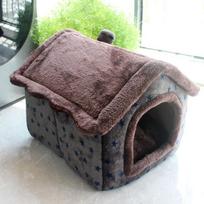 Sulankstomas namelis gyvūnams Šunims Katėms Žieminis Šiltas Lova Minkštas Audinys Veislynas Nešiojamas Miego Urvas Mažas Vidutinis Didelis Dydis S - 32x29x32cm, suitable for dogs under 5kg gray