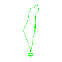 2pcs  Israel Map  Car Decal - Stylish Waterproof Vinyl Sticker for Truck Bumpers, Rear Windows & DIY Car Makeover 9x30cm 2pcs žalia