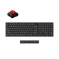 Keychron K5 Ultra Wireless Belaidė Žaidimų Klaviatūra | Black, Keychron Milk POM Red