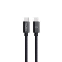Maxlife MXUC-12 laidas USB-C – USB-C 3,0 m 100W juodas