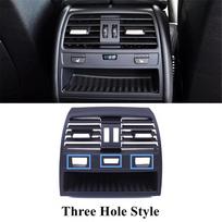 Car Fresh Rear Air Conditioner AC Vent Grille Panel Outlet Cover Trim For BMW 7 Series F01 F02 750I 750Li 64229118249 2009-2016 Three Holes gray