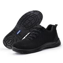 Safety Shoes Anti smashing Anti piercing Wear resistant Low temperature breathable Soft Outdoor Dock Work Protective Shoes 42 black