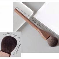 Super Soft Vintage Wood Handle Makeup Brush High Quality Walnut Loose Powder Blush Foundation Contour Brush gray