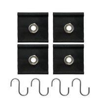 S Shaped Camping Awning Hooks Clips RV Tent Hangers Light Hangers with Holes Caravan Camperb for Camping RV Auto Accessories PC-4 Black black