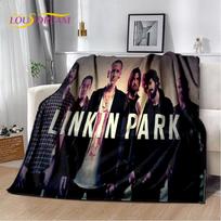 Retro Roko Grupė 3D L-Linkin Park Minkštas Flanelinis Antklodė Lovoms Miegamajam Sofai Piknikui, Mesti Antklodė Dangai Lauke Laisvalaikiui Dovana 75x90cm gray