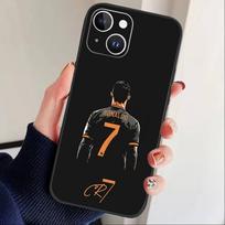 Player R-Ronaldo C-CR7 Phone Case For iPhone 17 16 15 14 13 12 Max Plus Silicone Black Cover iPhone16se4 white