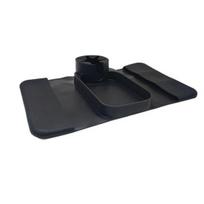 Sofa Storage Rack with Raised Edge Cup Holder Silicone Anti-Slip Armrest Organizer for Remote Phone Tablet Keys juoda
