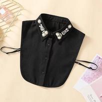 Vintage Shinny Beaded Fake Collar Chiffon Versatile Decoration Detachable Collars Blouse Sweater False Collars