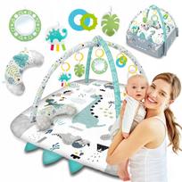 RicoKids interaktyvus lavinamasis kilimėlis kūdikiams, 110 × 100 cm, pilkas