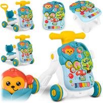 RicoKids 5 viename vaikštynė su stumduku ir edukacine lentele, 45 × 43 × 36,5 cm