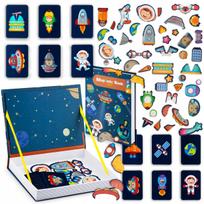 Magnetinė dėlionė-knygelė „Kosmosas“ RicoKids RK-770, 50 dalių, nuo 3 metų