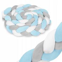 RicoKids lovytės apsauginis pynės formos bortelis, 300 × 11,5 cm, įvairiaspalvis