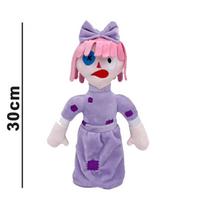 **New Styles The Amazing Digital Circus Pomni Jax Plush Toy Anime Cute Theater Rabbit Doll Cartoon Clown Christmas Kids Gifts 1pcs gray