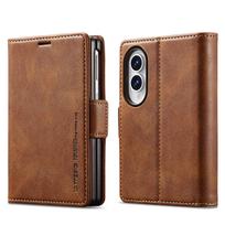 Luxury Business Flip Card Slot Wallet Leather Case for Samsung Galaxy Z Fold8 Fold 8 Shockproof Book Stand Slim Fit RFID Cover Galaxy Z Fold 8 brown