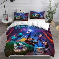 Trollhunters Arcadia Duvet Cover Pillowcase Bedding Set Adult Boy Girl Bedroom Decoration Gift Single Double Large Size AU Single 140*210cm/55x83in 3pcs
