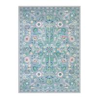 Bohemian Pink Floral Area Rug for Living Room Bedroom Non-Slip Soft Machine Washable Floor Mat Home Decor 120x160cm(46x62in)