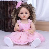 55cm Realistic Reborn Girl Doll Full Silicone Vinyl Bathe Newborn Babies Dolls Kids Playmates Christmas Halloween Decoration Gifts 22 inch about 55 cm gray