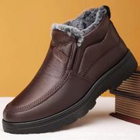 Men's Winter Waterproof Snow Boots Outdoor Hiking Ankle Boots Non-Slip Durable Work Shoes 41 gray