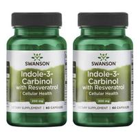Swanson Indole-3-Carbinol Resveratrol 200mg Capsules 2 pcs 60 Tablets