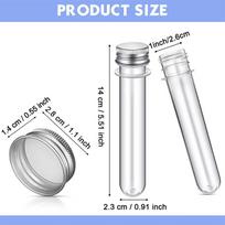 5 vnt. mėgintuvėlių 40 ml plastikinių mėgintuvėlių su užsukamaisiais dangteliais skaidrūs saldainių mėgintuvėliai flakonai laikymo konteineriai mėginiams milteliams gray