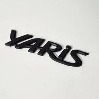 3D Chrome Matt black Toyota Yaris Car Emblem Badge VBDF5 Sticker Rear Trunk Decal for Yaris XP90 XP130 Exterior Replacement